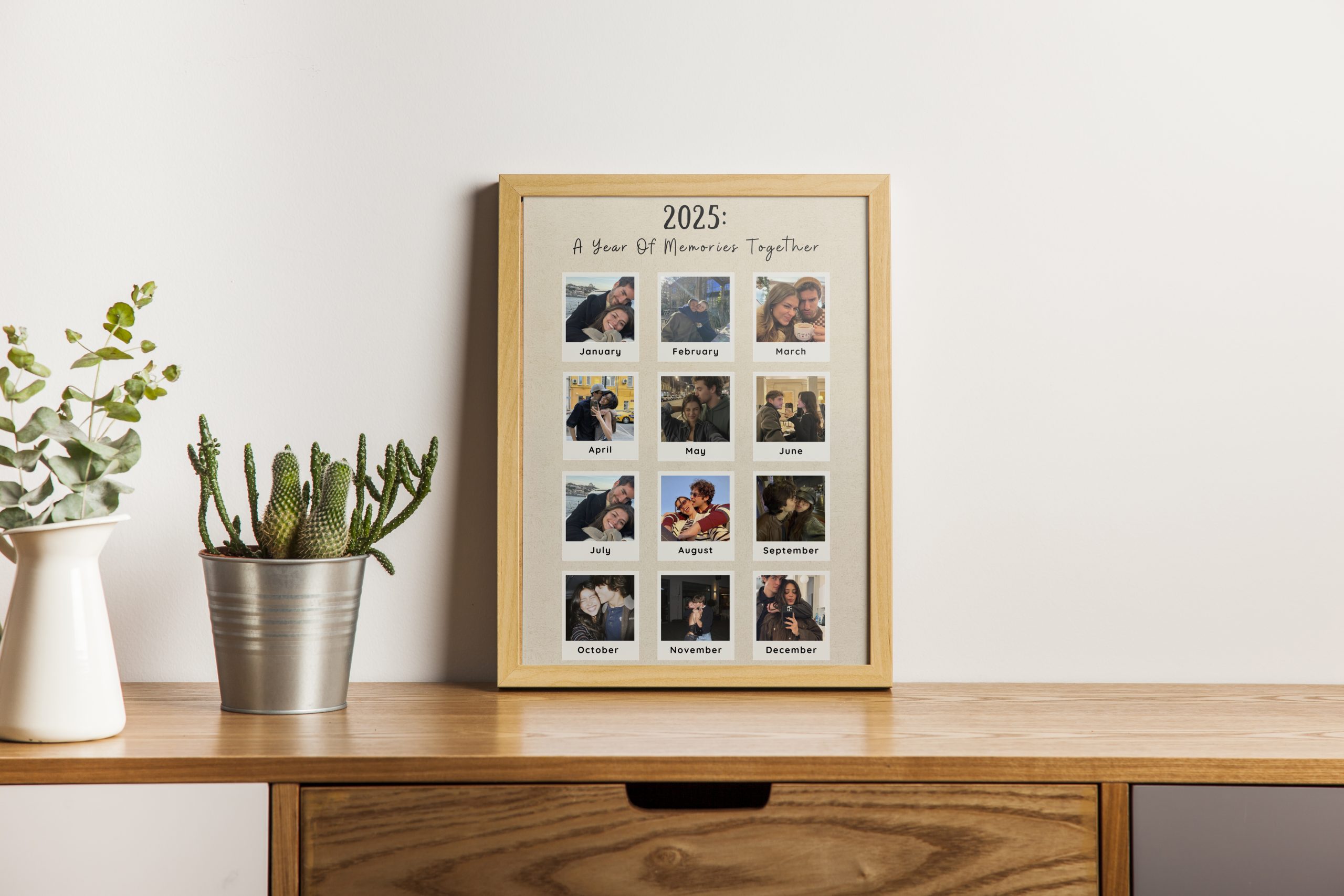 Aşk Takvimi 12 Aylık Özel Tasarım